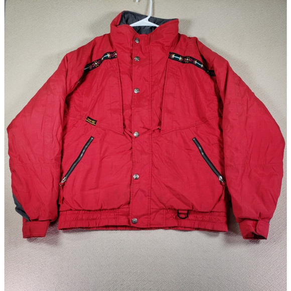 Vintage Alpine Design Jacket Mens Large L Goretex Full Zip Snap Button Softshell - Picture 1 of 16